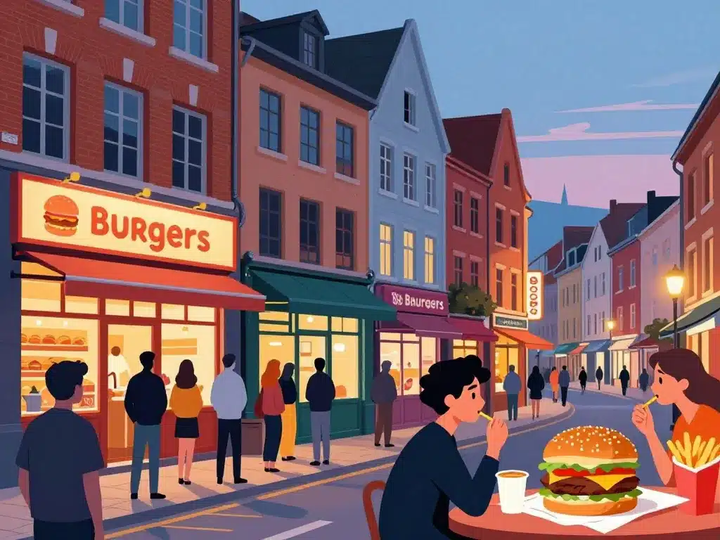 fast food Lille centre burgers gourmets snack urbain