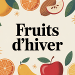 illustration fruits d'hivers variés ambiance hivernale