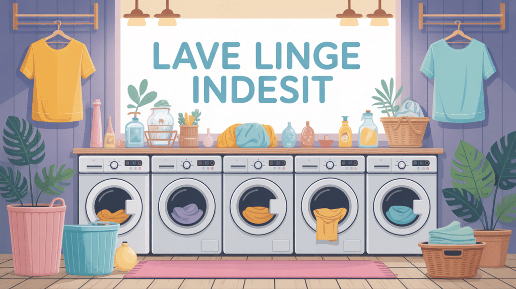 illustration lave linge indesit ambiance accueillante