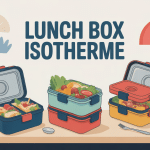 lunch box isotherme posées sur table ambiance conviviale
