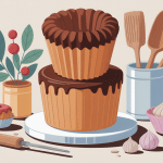 illustration moderne moule charnière et gâteau