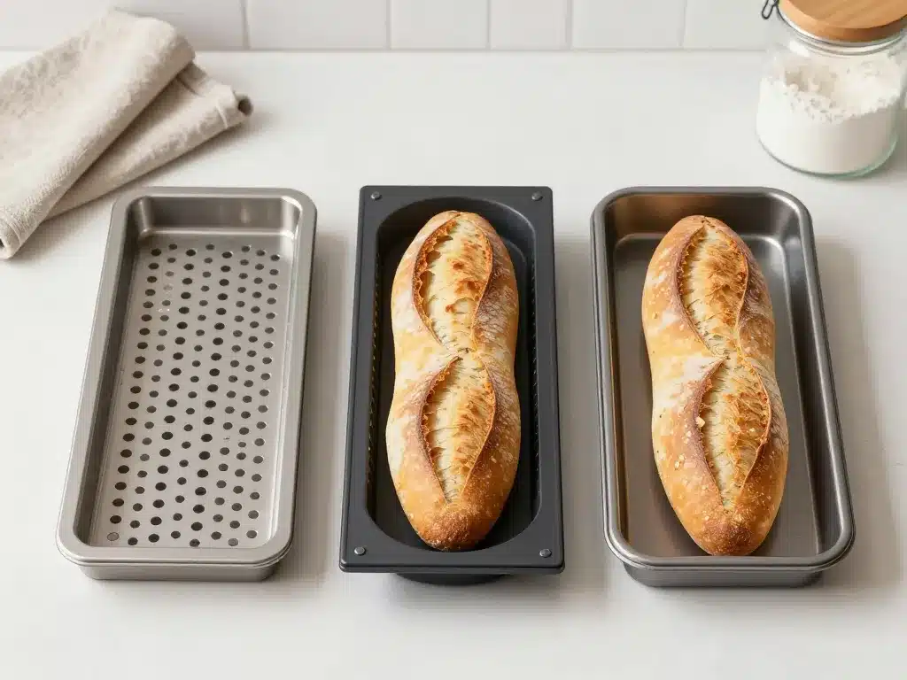 comparaison moule pour baguette perforé silicone et plaque classique