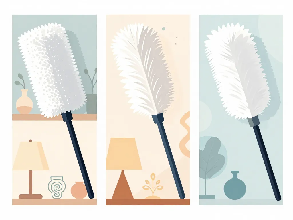 plumeau poussiere sur étagère lampe objet fragile