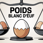 poids 1 blanc d oeuf sur balance de cuisine