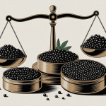 illustration prix du caviar au kilo boîtes balance luxe