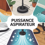 puissance pour aspirateur sur balai traîneau robot et sols