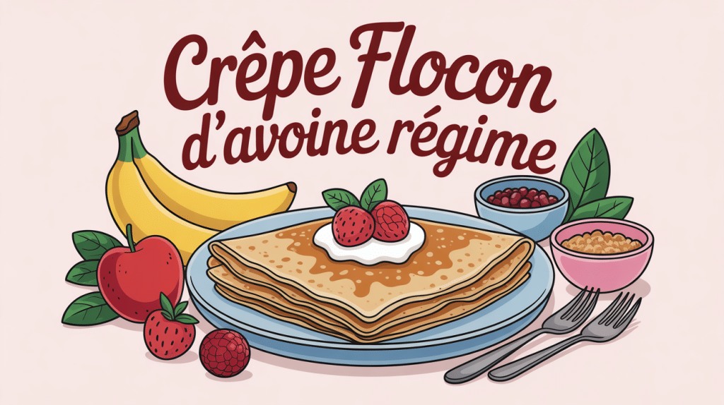 recette crepe flocon d'avoine regime avec fruits et ingrédients healthy