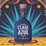 illustration premium tequila clase azul bouteille céramique