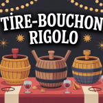 illustration tire bouchon rigolo ambiance fête