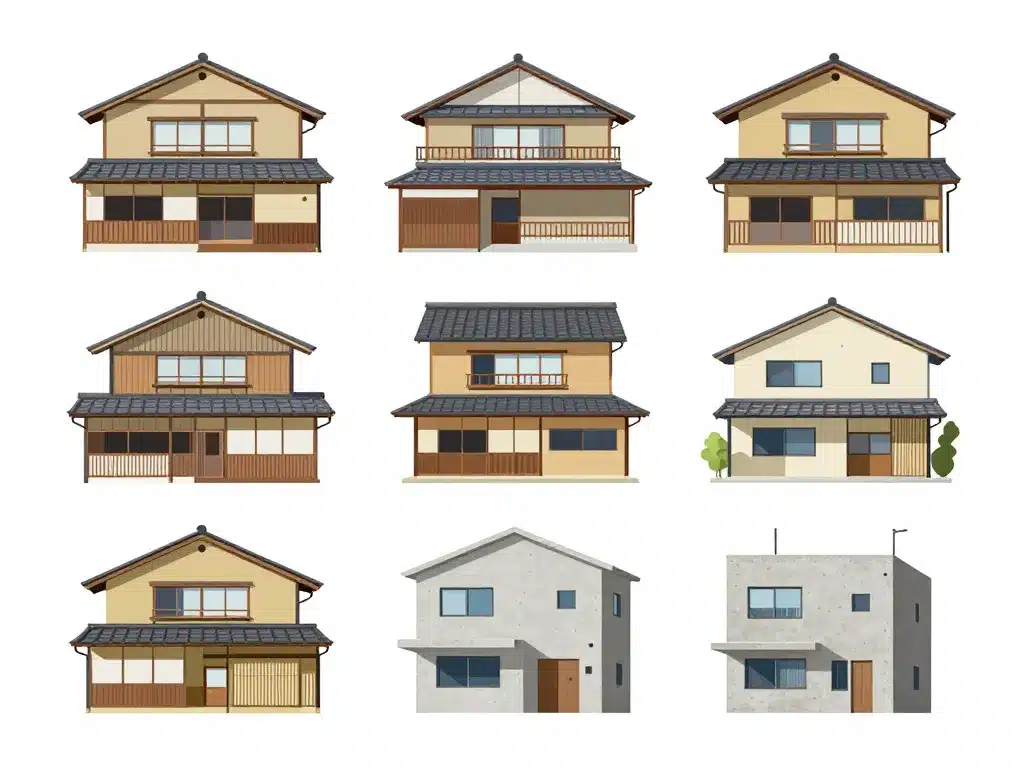 formes maisons japonaises traditionnelles et modernes