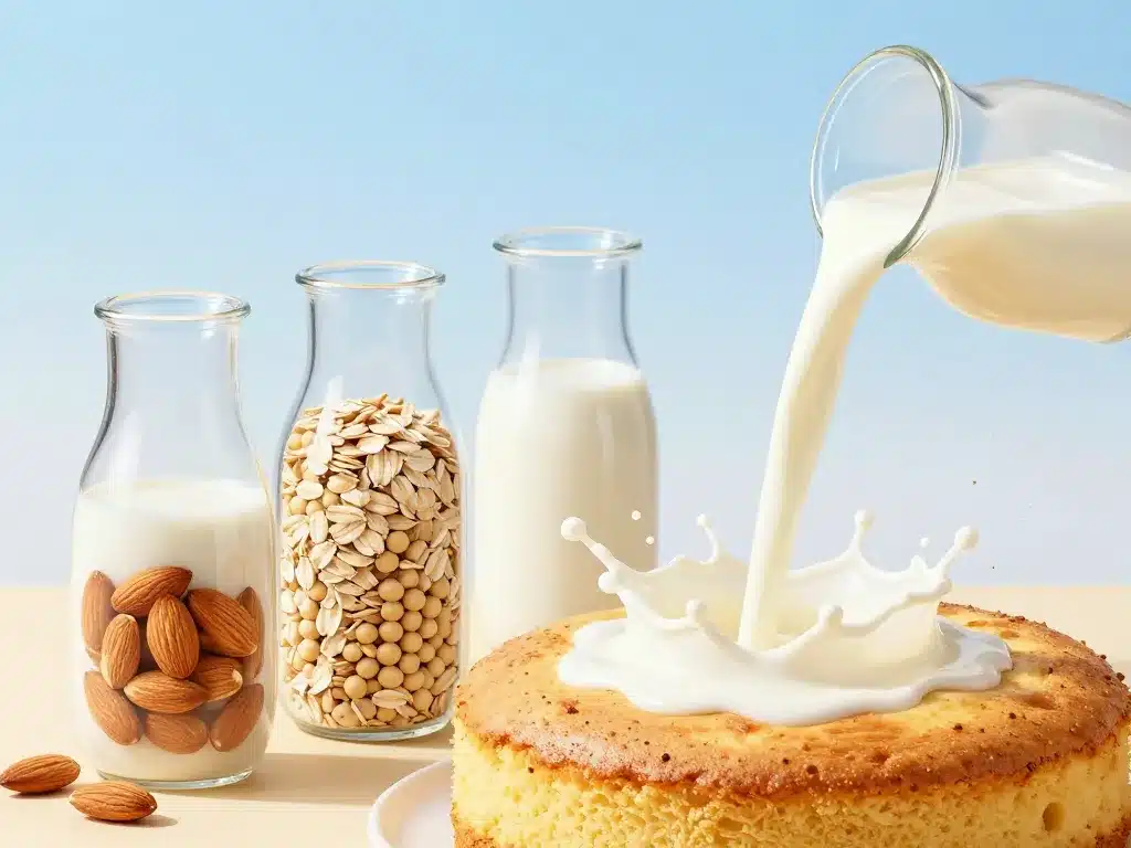 par quoi remplacer le lait dans un gâteau boisson végétale pâtisserie