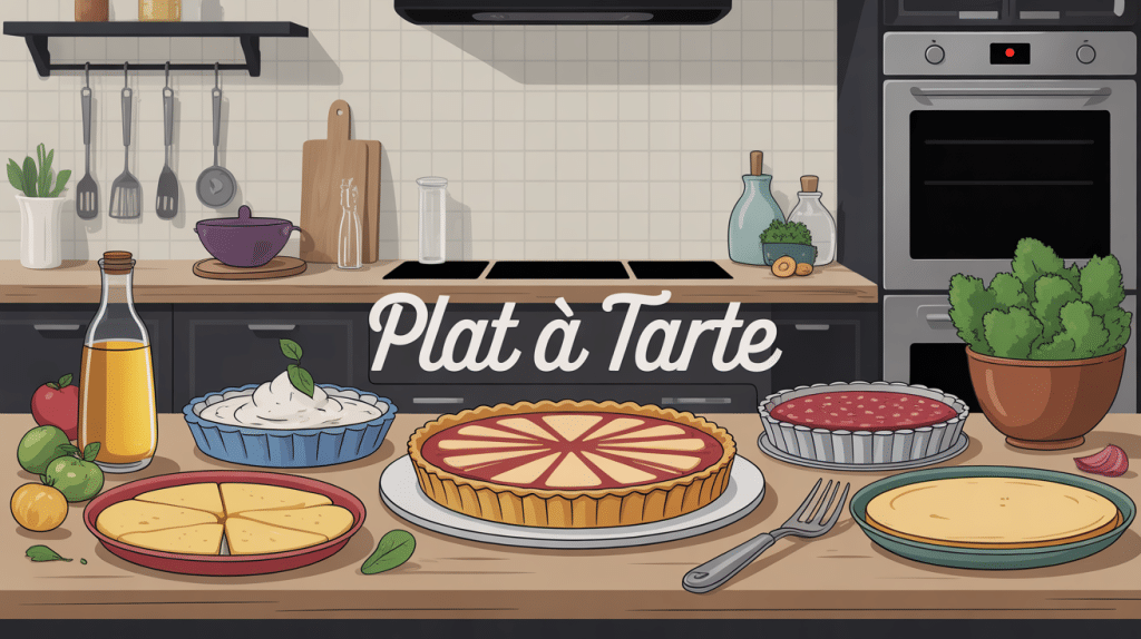 plats à tarte variés en cuisine moderne