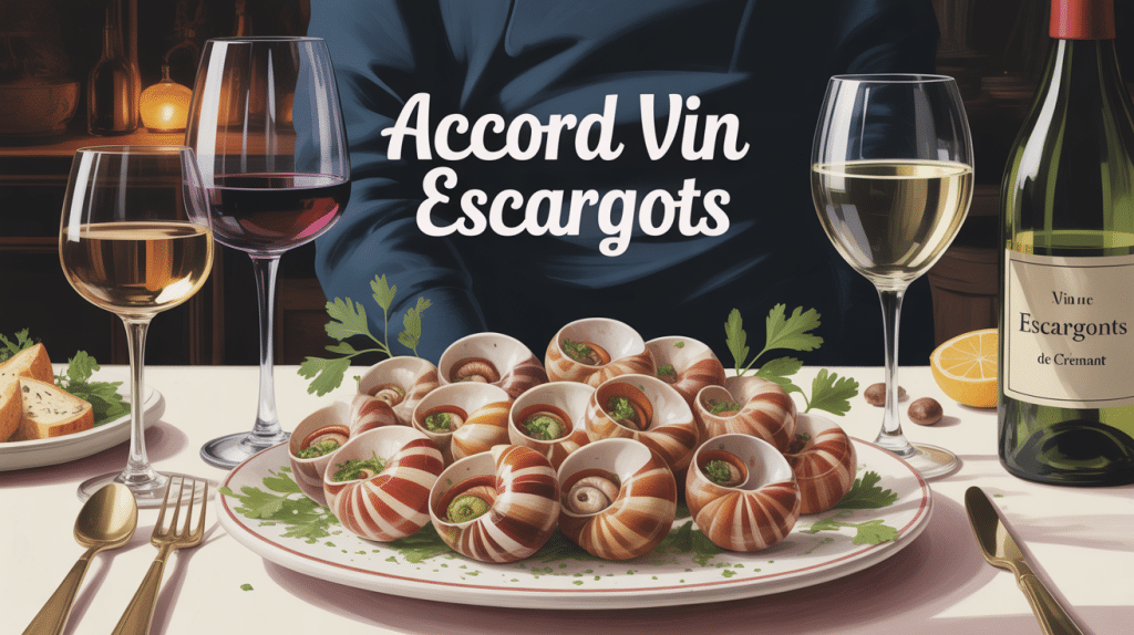 Quel vin avec escargots assiette bourguignonne et verres vin