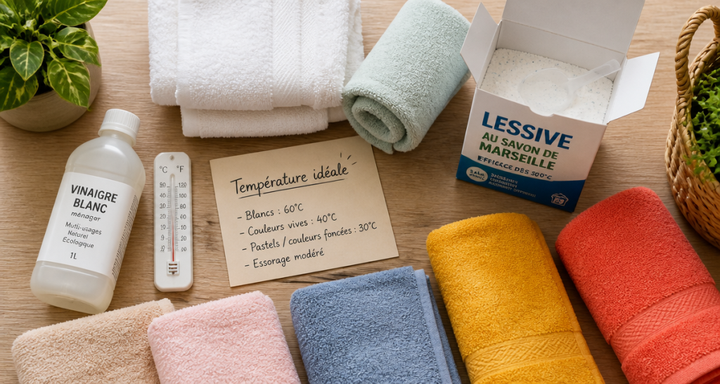 a combien laver les serviettes image serviettes thermomètre