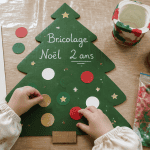 bricolage de noël pour petit de 2 ans, activités manuelles sans dégâts
