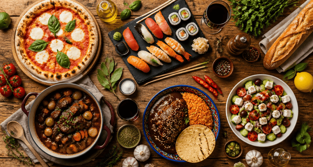Les 5 grandes cuisines du monde en image