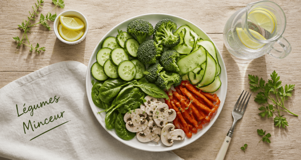 meilleur legume pour maigrir assiette légumes frais
