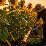 quand planter les graines de tournesol champ tournesols et jardinier
