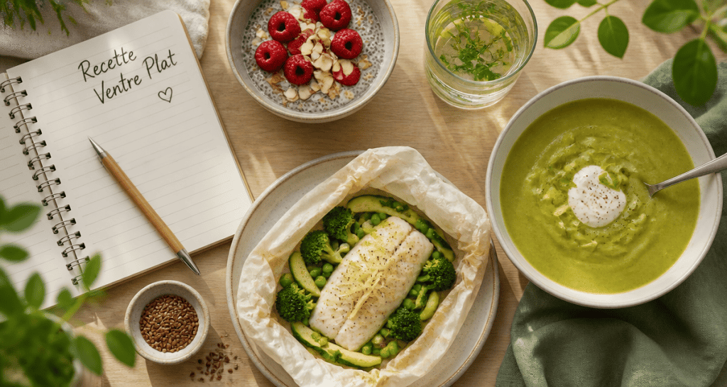 recette pour maigrir le ventre bol chia cabillaud soupe detox