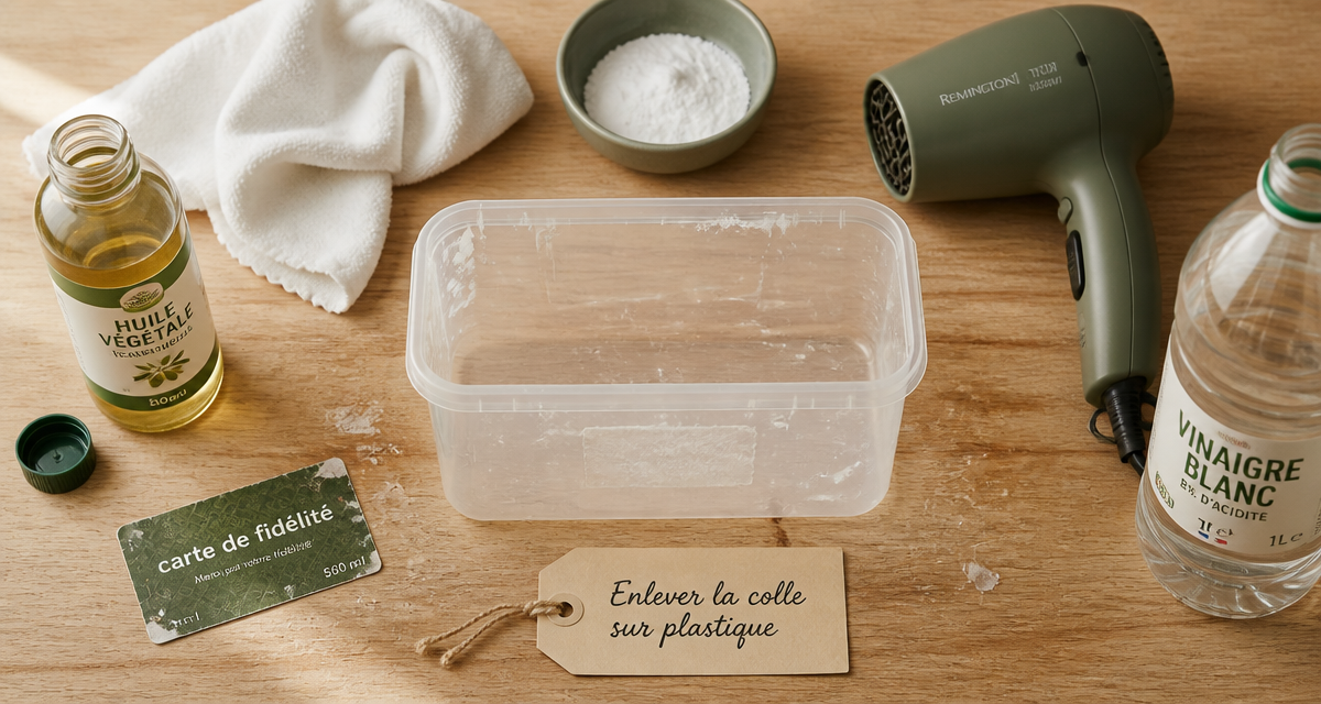 comment enlever de colle sur du plastique, astuces nettoyage
