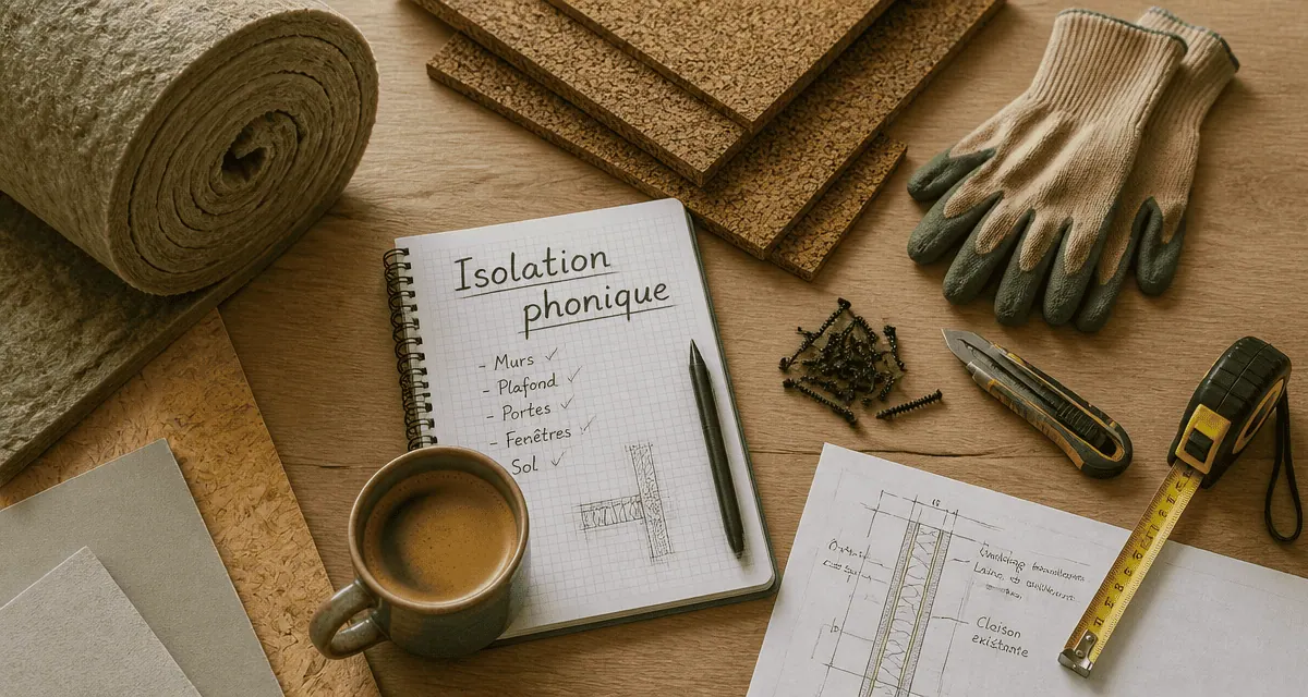 isoler phoniquement une pièce avec matériaux d'isolation