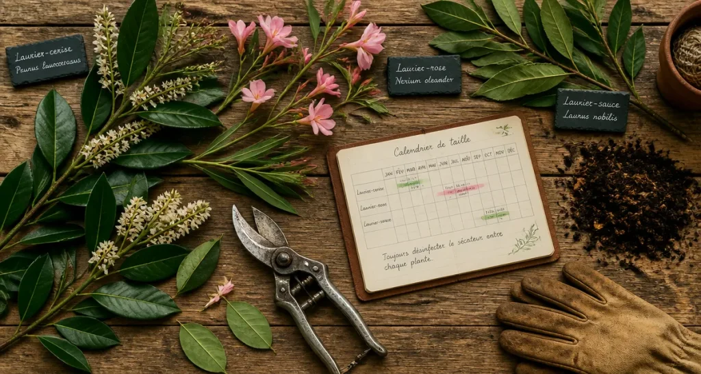 quand tailler laurier outils jardinage