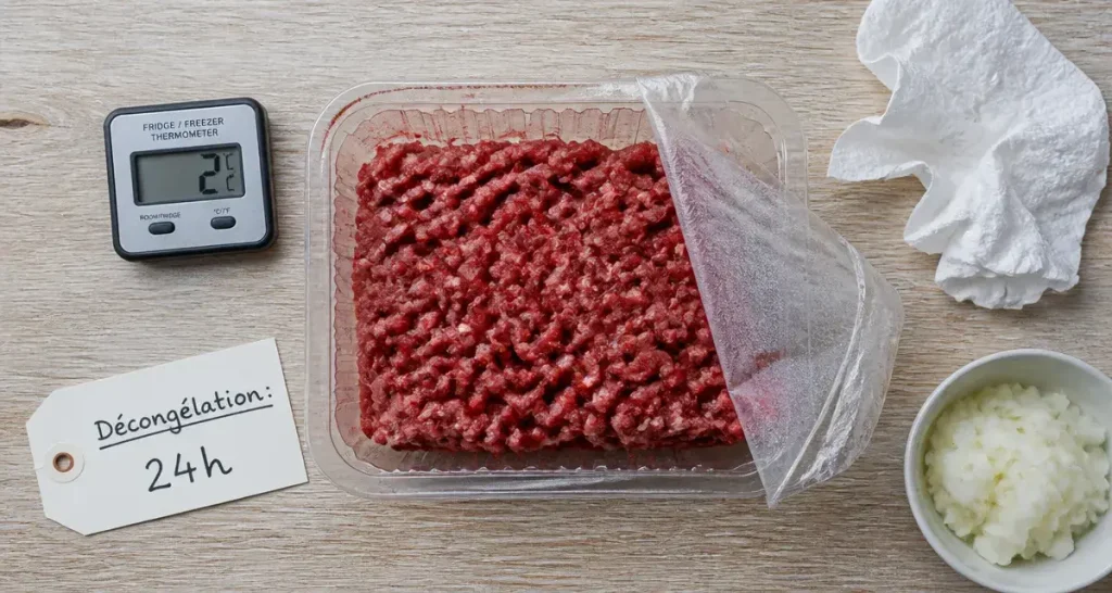 Viande décongelée au frigo : combien de temps avant consommation