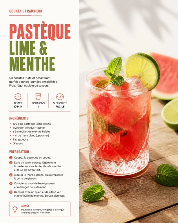 Cocktail facile et pas cher préparé à la maison