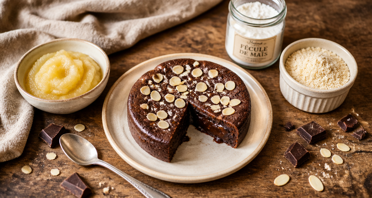 gateaux sans farine et sans oeuf fondant chocolat en tranches