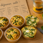 petit dejeuner sale a preparer la veille muffins epinards feta