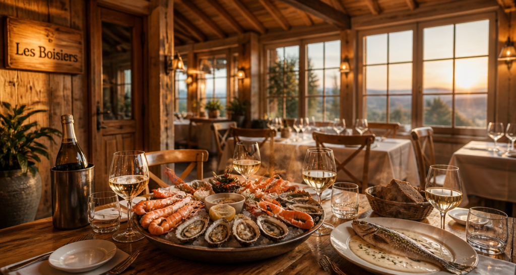 restaurant les boisiers plateau fruits de mer