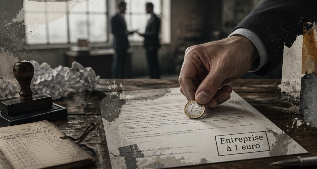 entreprise à vendre 1 euro main sur contrat