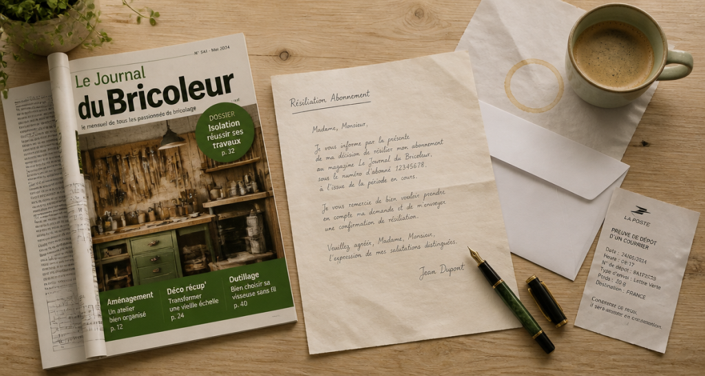 lejournaldubricoleur abonnement résiliation lettre magazine