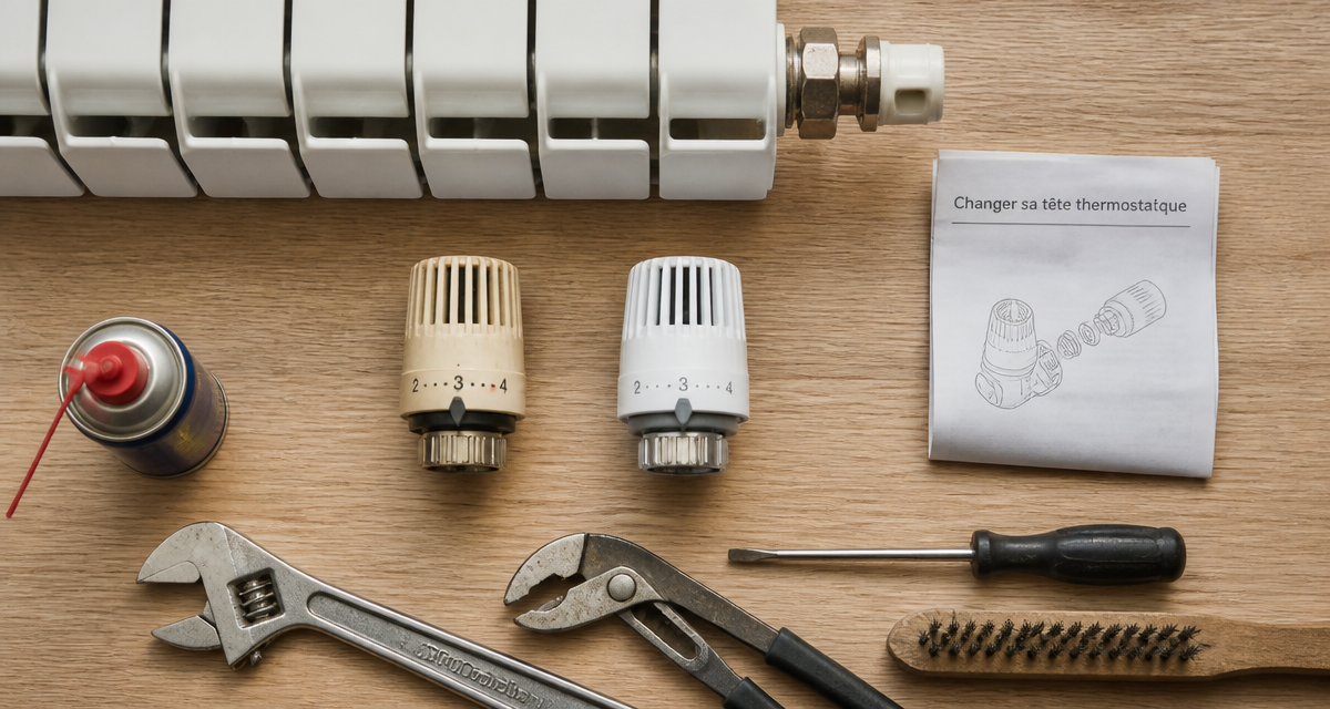 comment changer une tete de robinet thermostatique de radiateur outils et étapes