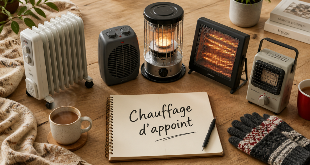 meilleur chauffage d appoint différents modèles sur table