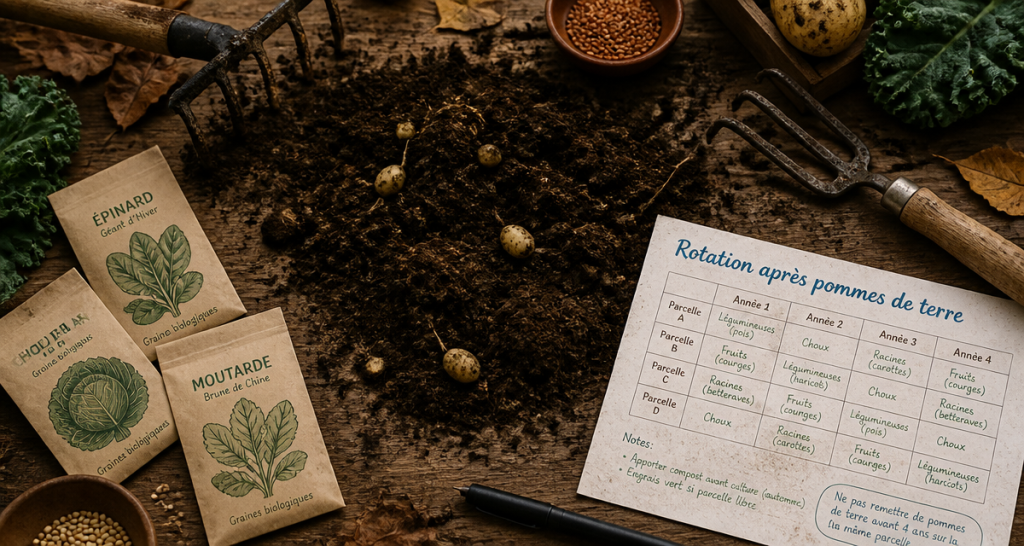 que planter apres les pomme de terre outils semences