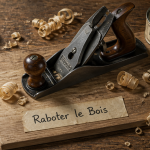 raboter bois établi copeaux réglage
