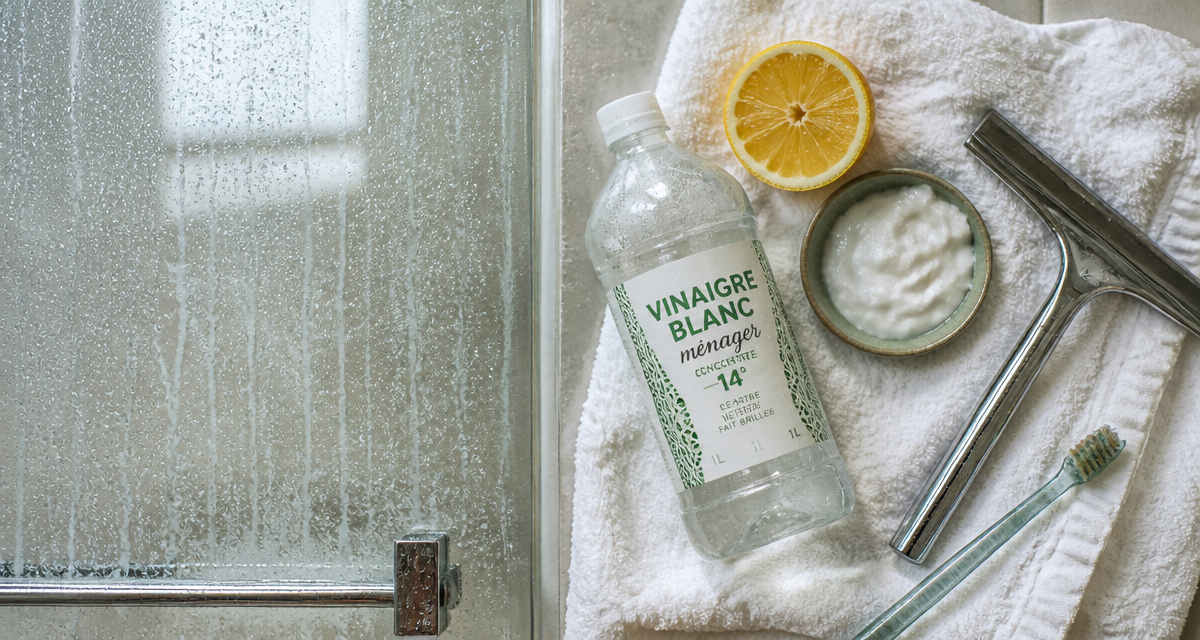 Enlever le calcaire sur les parois de douche avec méthodes naturelles