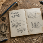 fabriquer meuble palette table outils bois