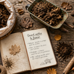 quand mettre du fumier au jardin, outils et fumier sur table