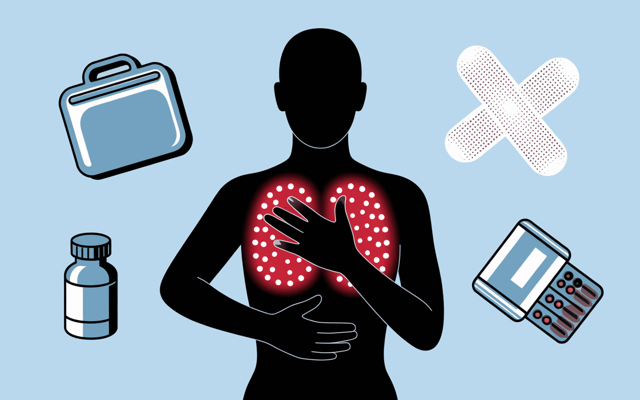 Zones de douleur et soins brachio radial infographie