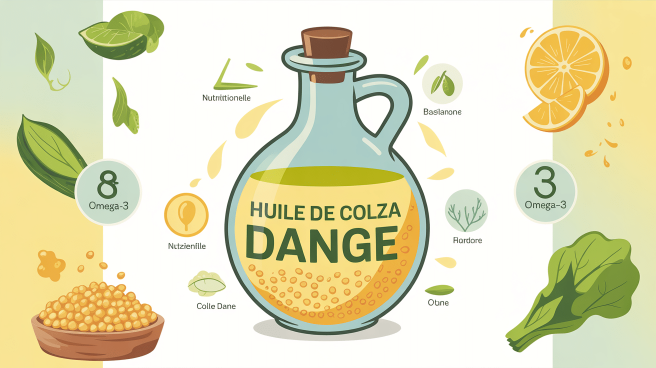 huile de colza danger symbole omega-3 balance nutrition