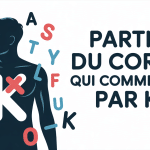 Image corps humain lettre k barrée partie du corps en k