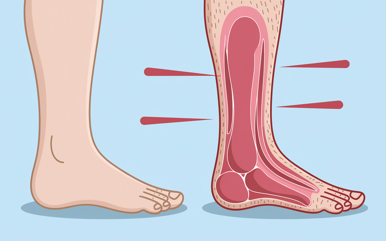 Pied de charcot symptômes gonflement rougeur déformation