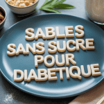 Sablés sans sucre pour diabétique sur assiette avec ingrédients sains