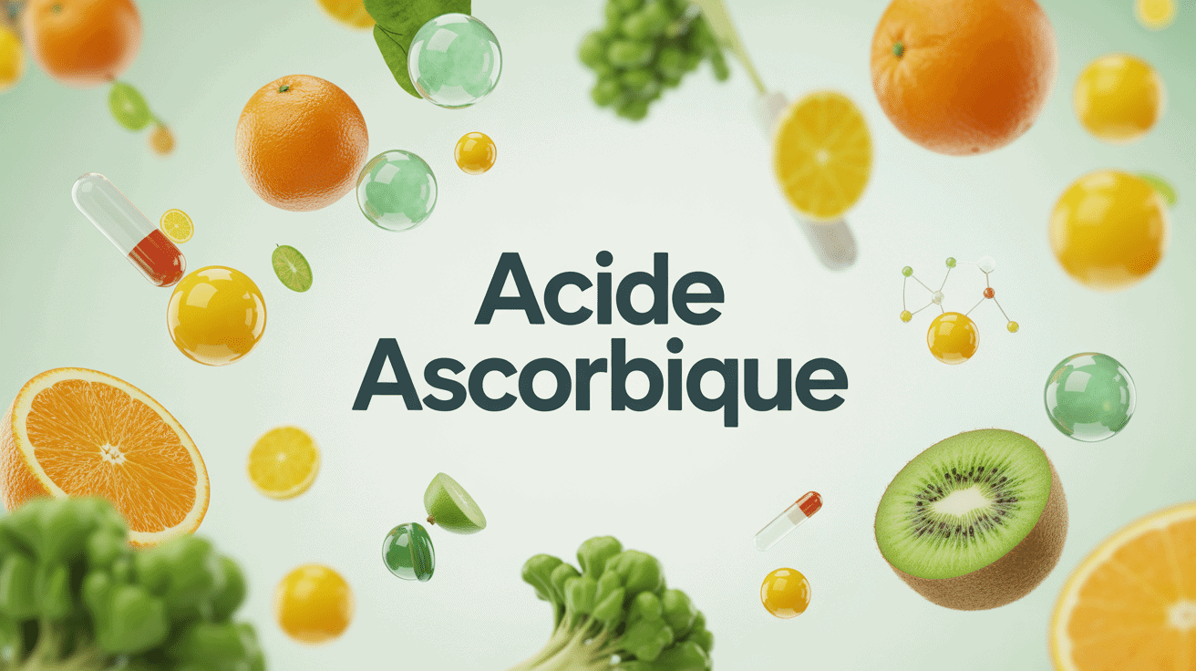 acide ascorbique molécules fruits capsules