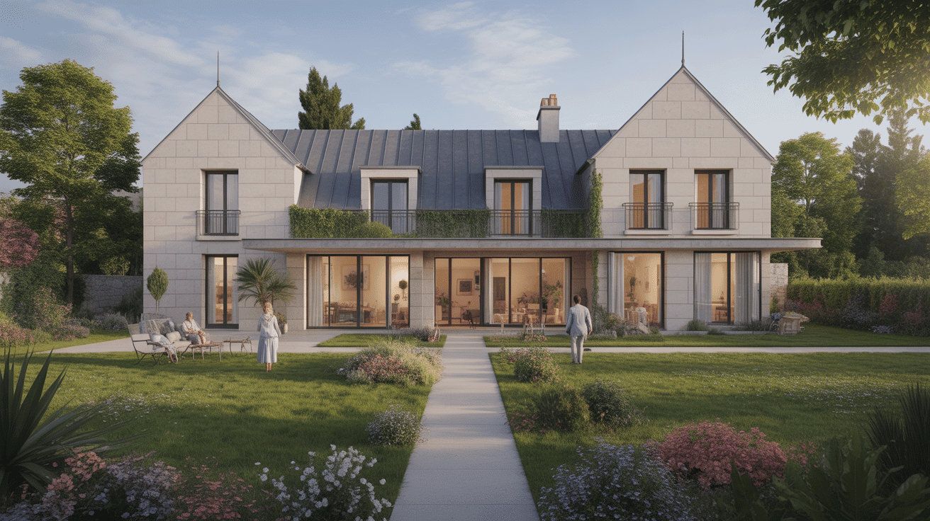 maison de repos moderne jardin serenite depression