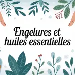 illustration engelure huile essentielle mains pieds flacons plantes