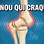 Illustration genou qui craque articulation coupe