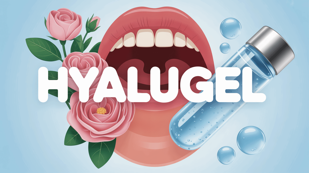 hyalugel illustration bouche gencives tube gel